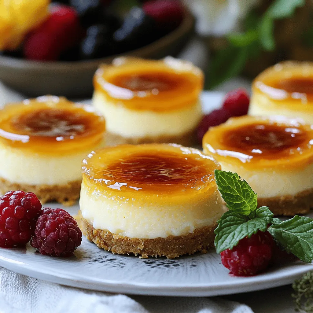Für diese leckeren Mini Crème Brûlée Cheesecakes brauchst du einige einfache Zutaten. Hier ist die Liste: