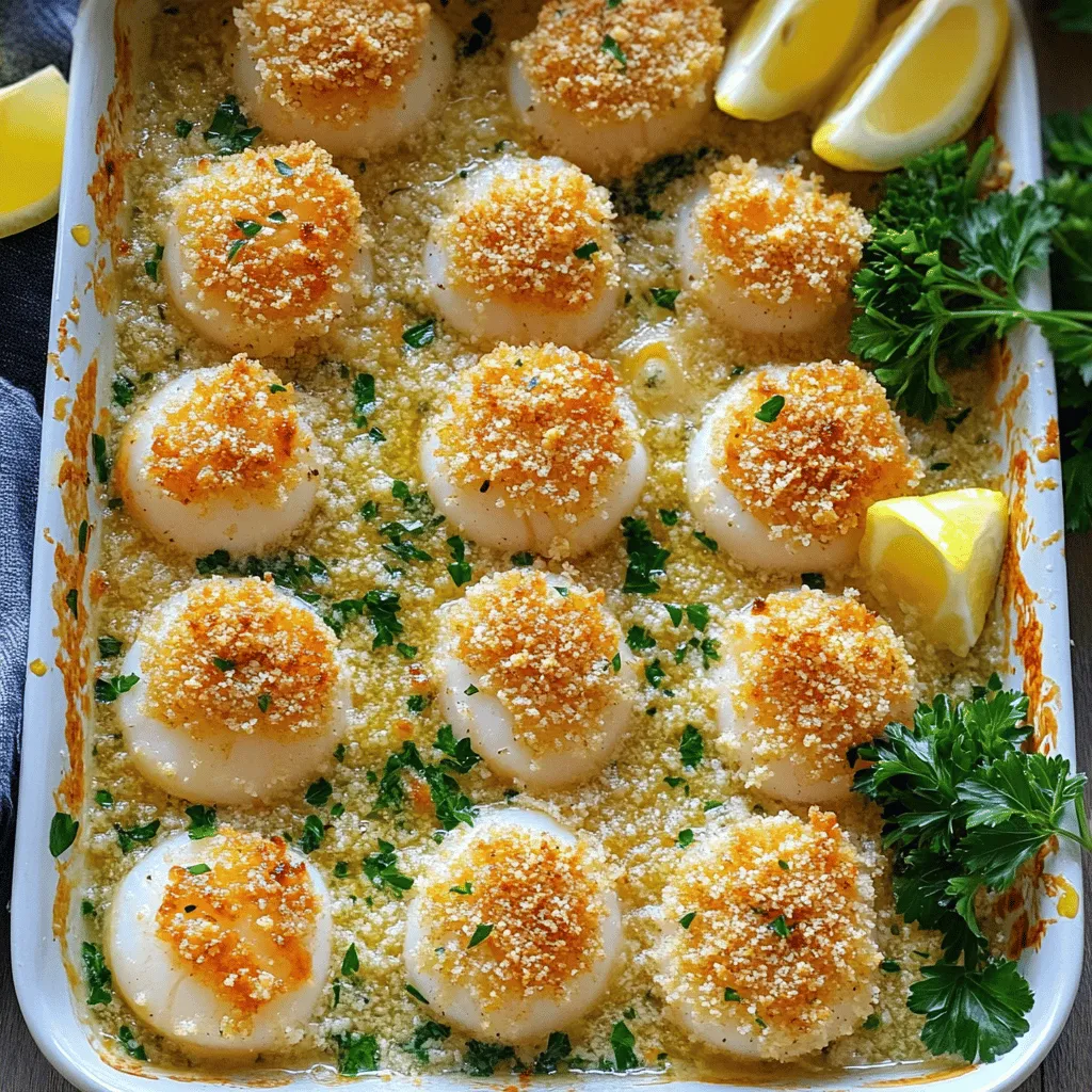 Knoblauchbutter Gebratene Jakobsmuscheln Köstliches Gericht