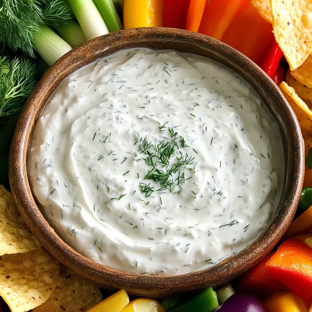 Griechischer Joghurt Ranch Dip Einfach und Lecker