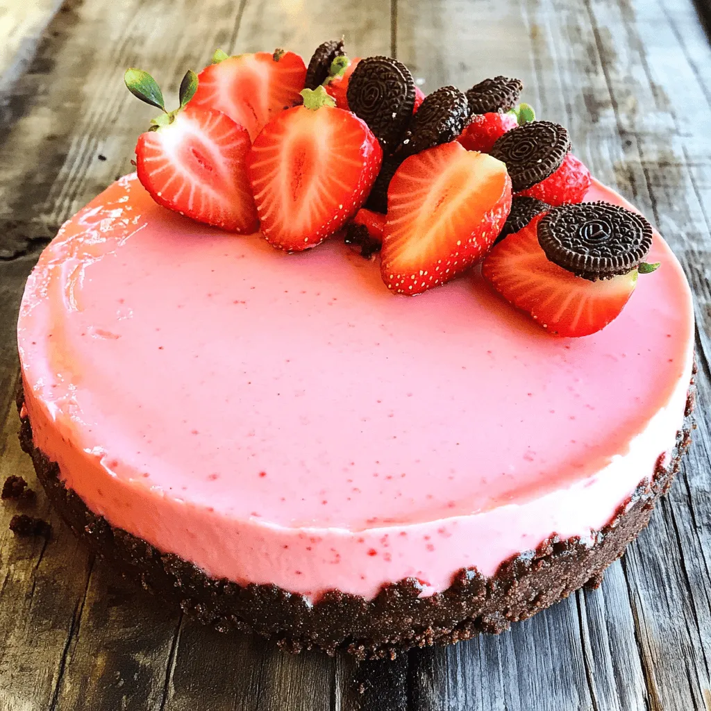 Für den Pink Oreo No-Bake Cheesecake brauchst du einige einfache Zutaten. Die Hauptbestandteile sind: