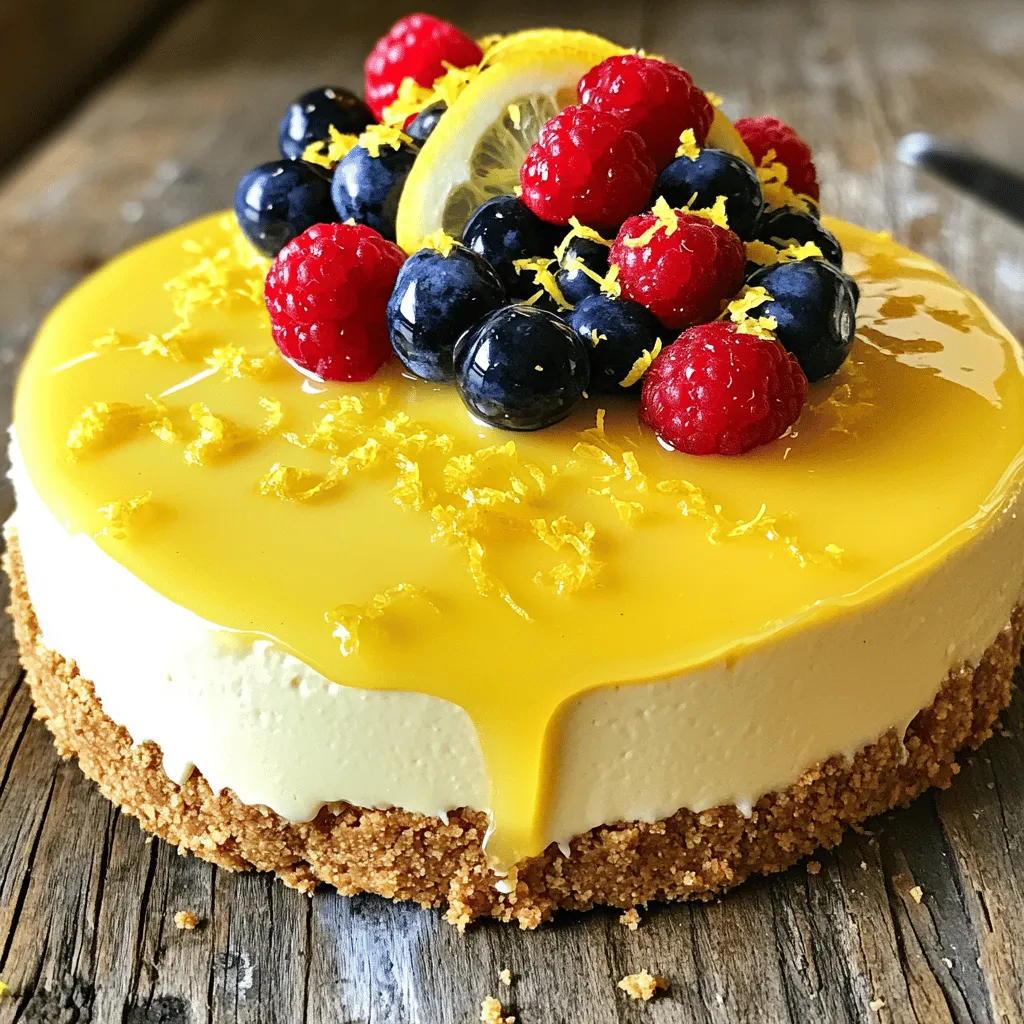 No-Bake Lemon Cheesecake Einfach und Lecker Genießen