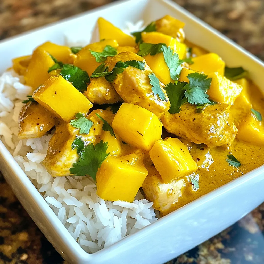 Mango Chicken Curry Einfaches und leckeres Rezept