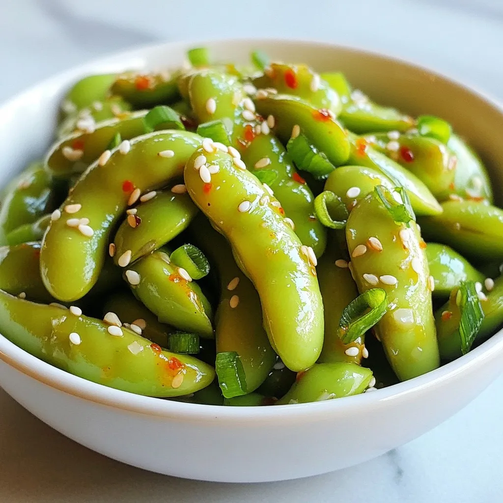 Chili Garlic Edamame Schmackhafte und einfache Rezeptidee