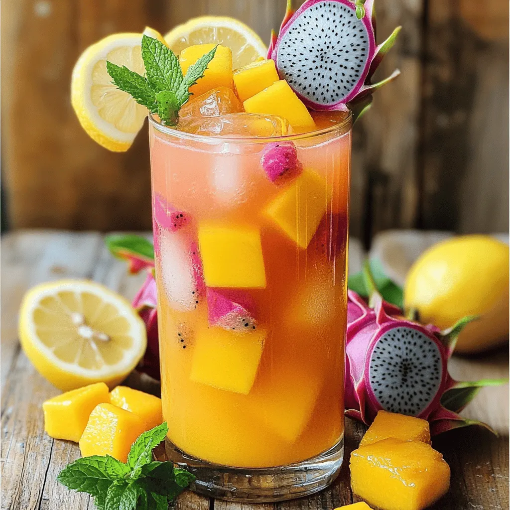 Mango Dragon Fruit Limonade Erfrischend und Lecker
