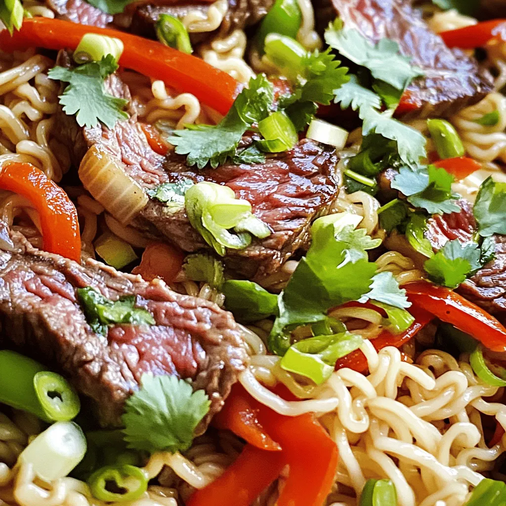 Garlic Butter Steak Lightning Noodles Schnelle Küche