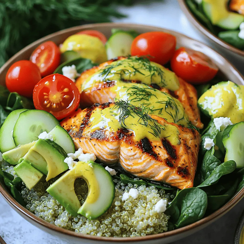 Zesty Lemon Dill Salmon Bowls Einfach und Lecker