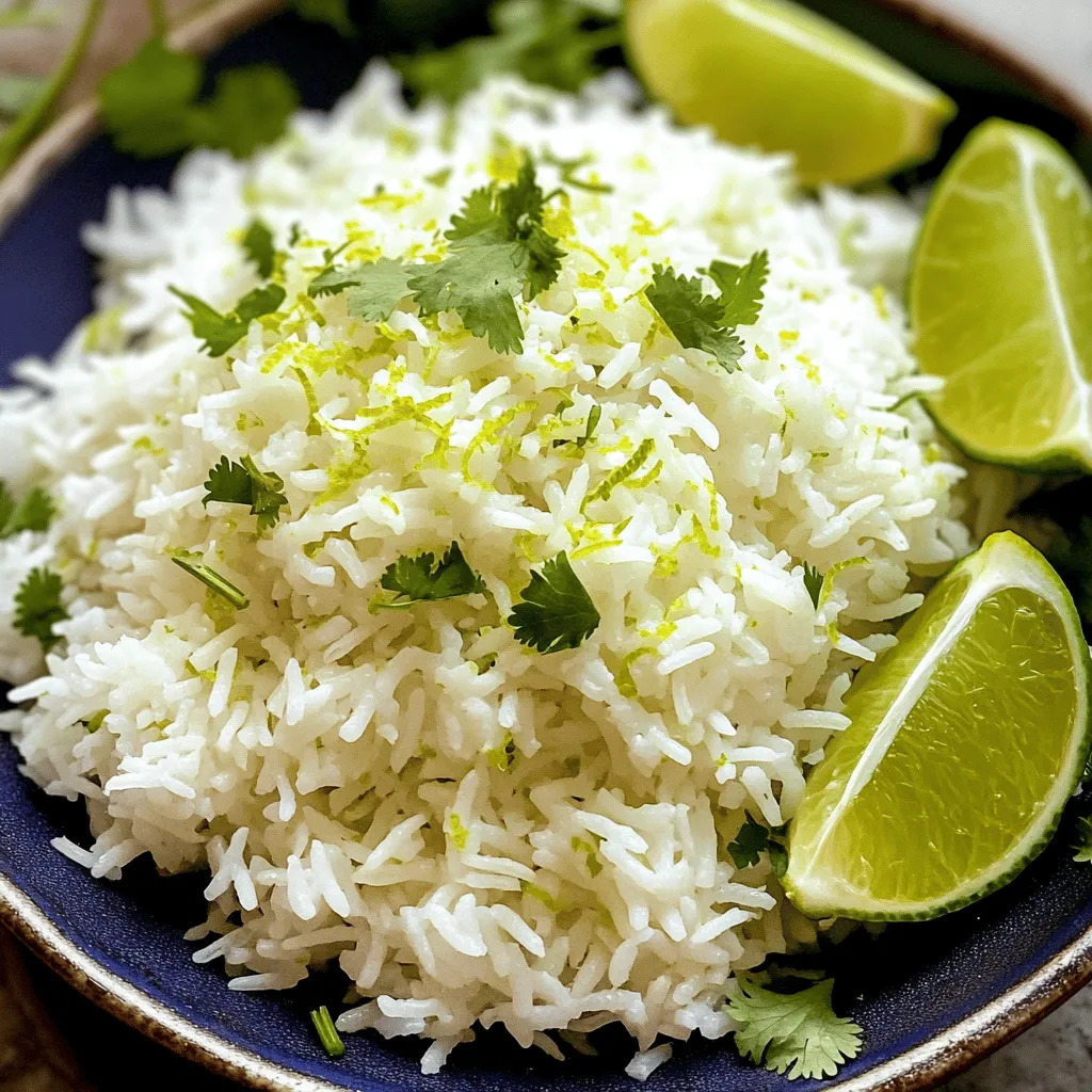 Kokos-Limetten-Reis Frisch und Einfach Zubereiten