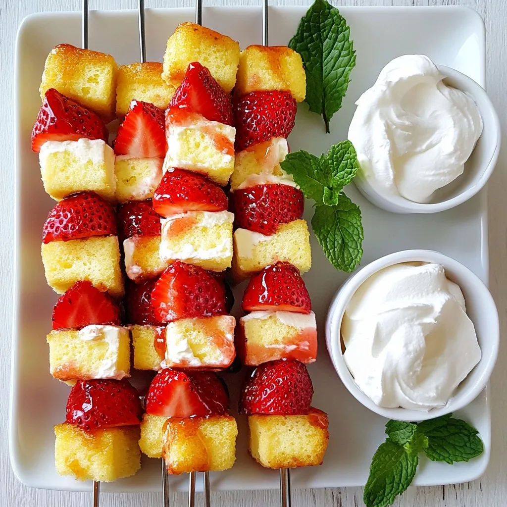 Erdbeer-Shortcake-Kabobs Frisch und Lecker Apéritif