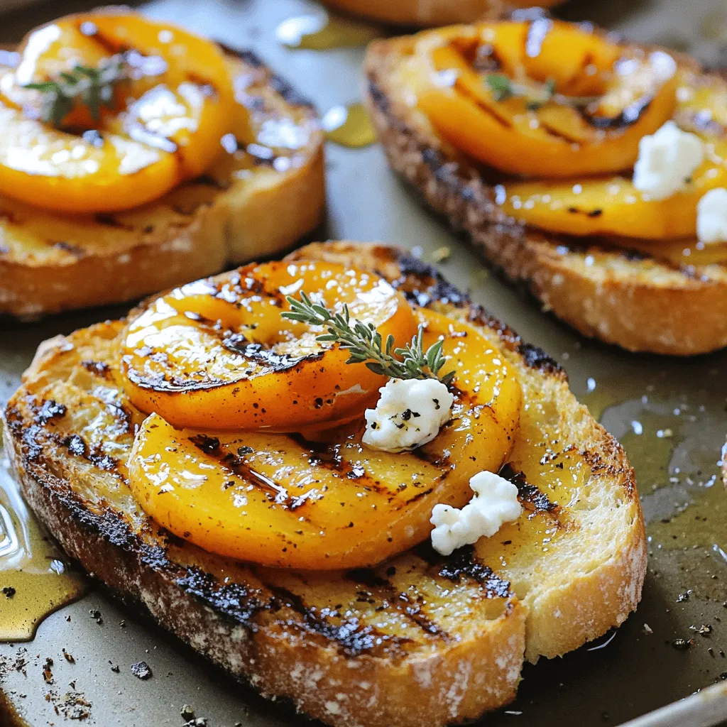 Toasted Bread, Grilled Nectarines Fruchtiger Genuss