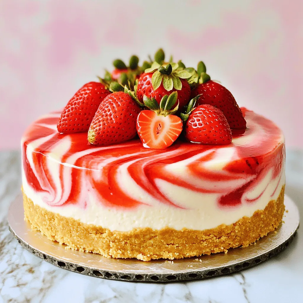 Erdbeerwirbel-Käsekuchen Einfaches und leckeres Rezept