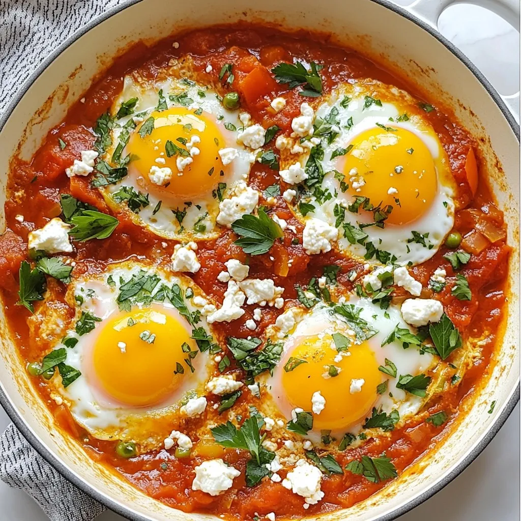 Shakshuka mit Feta Köstliches Gericht einfach zubereiten