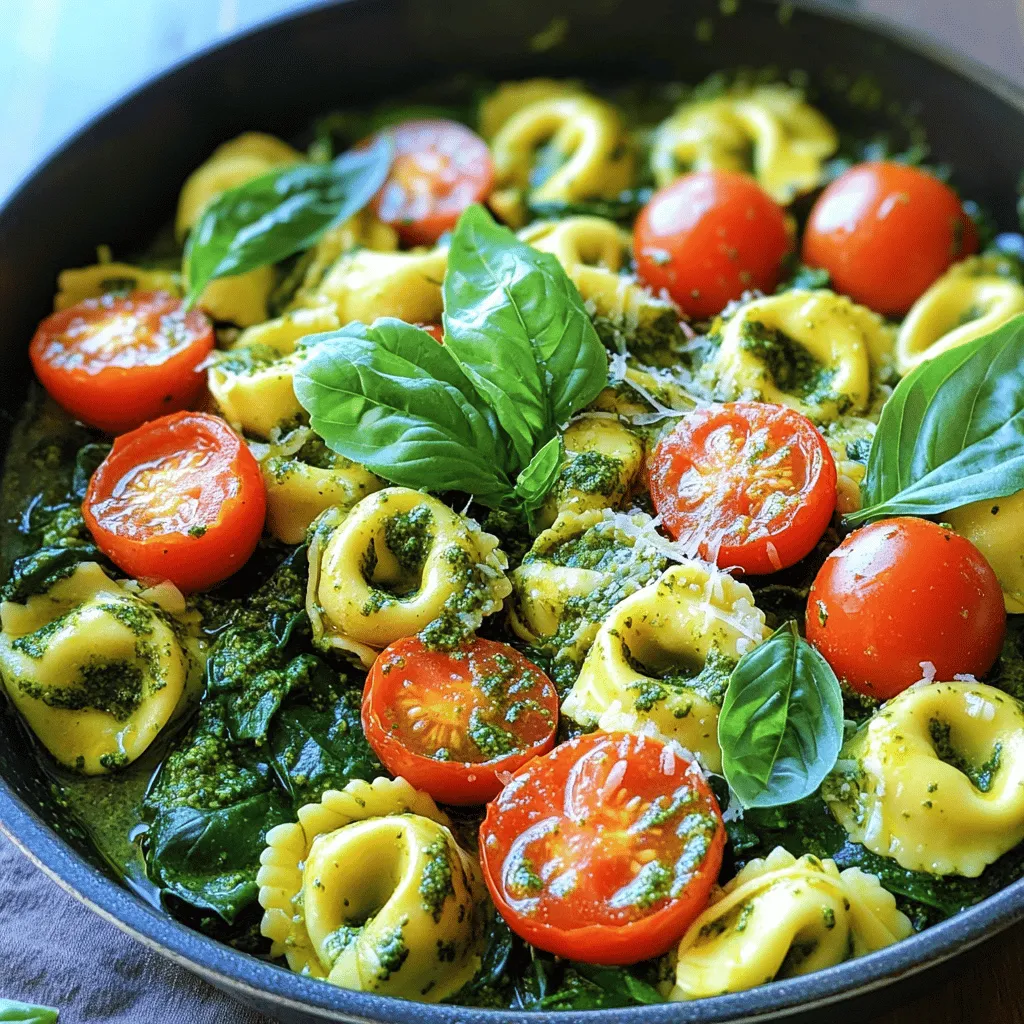 One-Pot Pesto Tortellini Skillet Einfaches Rezept