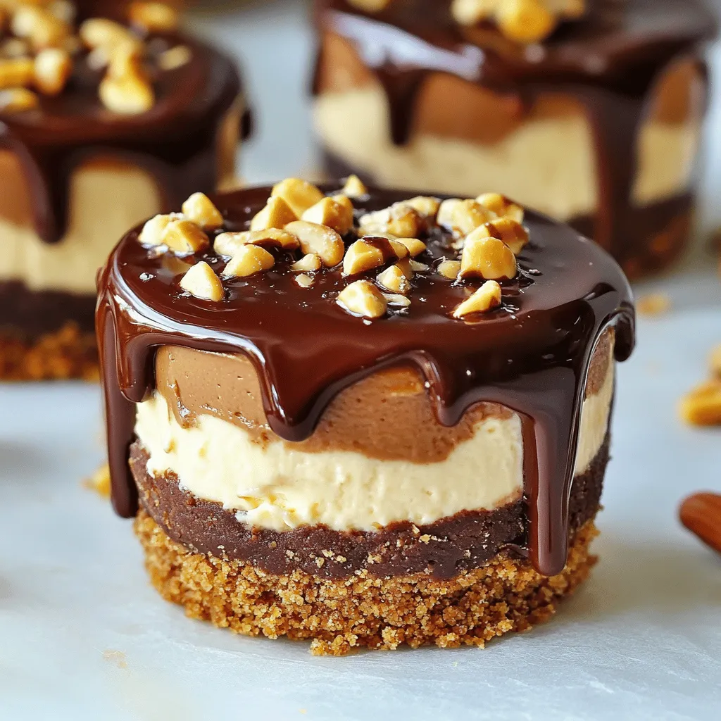 Schokoladen-Erdnussbutter-Cheesecake-Tassen Genuss