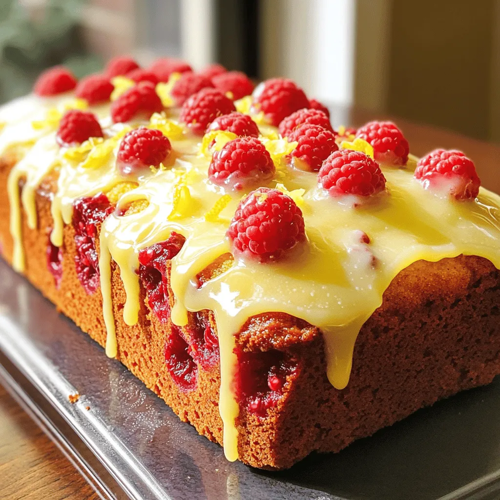 Lemon Raspberry Loaf Cake Frisch und Einladend Genießen
