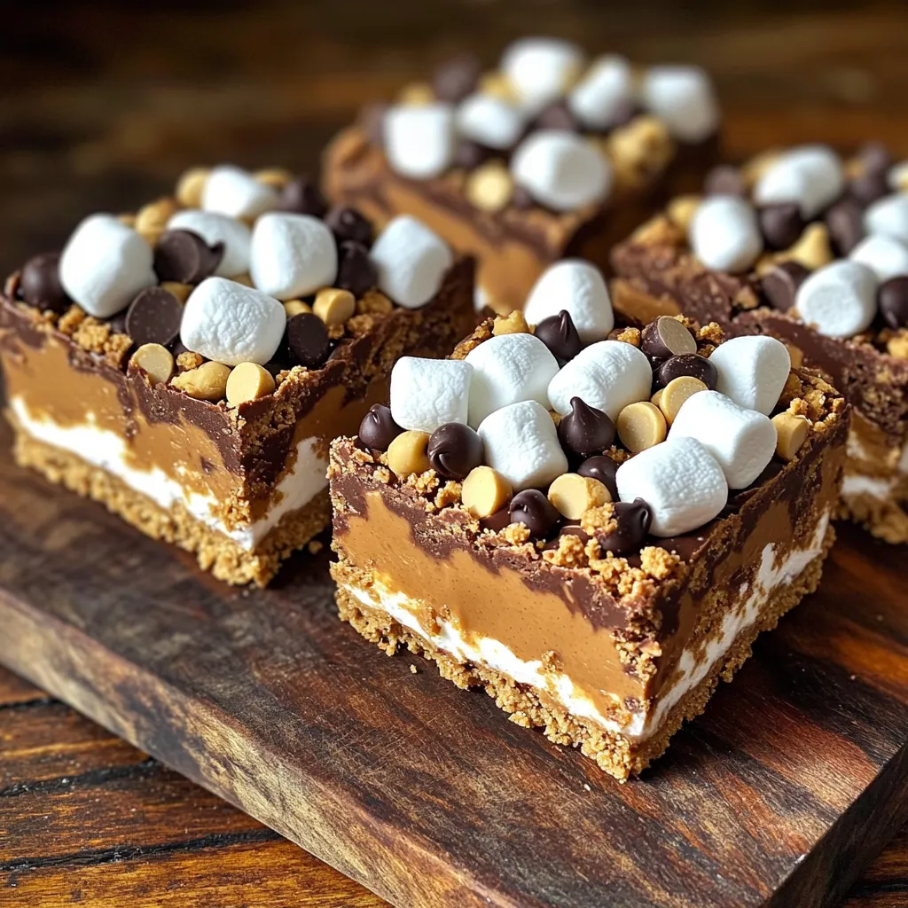 No-Bake Peanut Butter S’mores Bars Einfach und Lecker