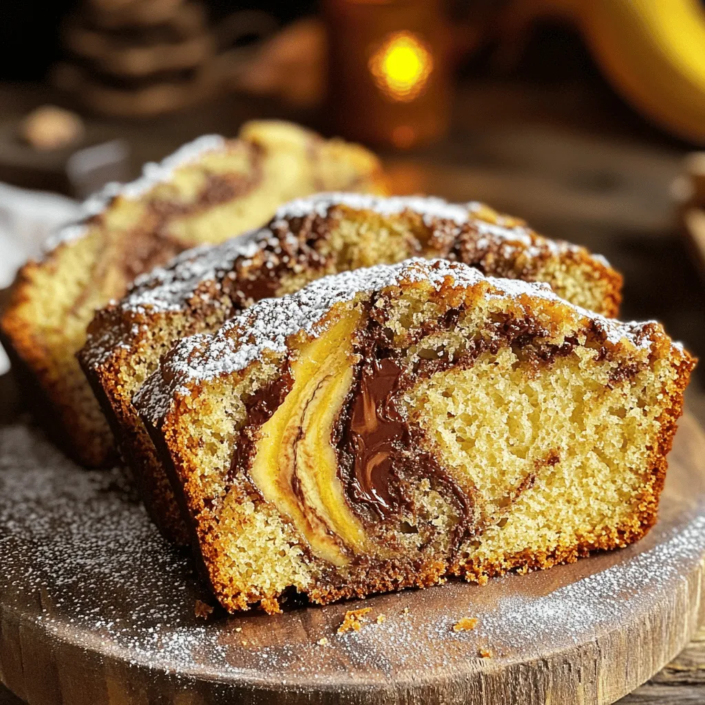 Leckeres Banana Nutella Swirl Bread Schnell und Einfach