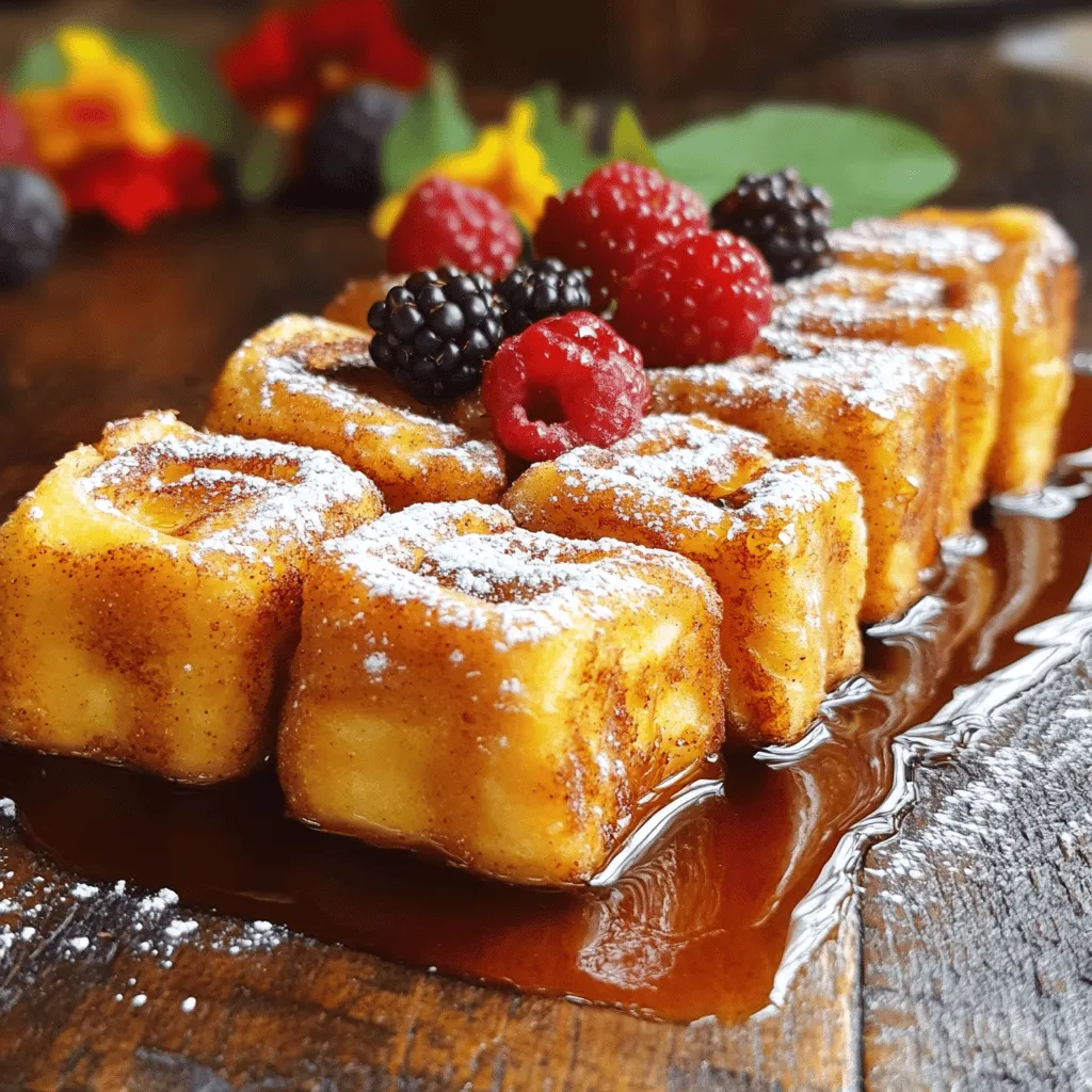Cinnamon Roll French Toast Bites sind ein einfaches Frühstücksrezept, das schnell geht und lecker ist. Hier sind die Schritte zur Zubereitung.