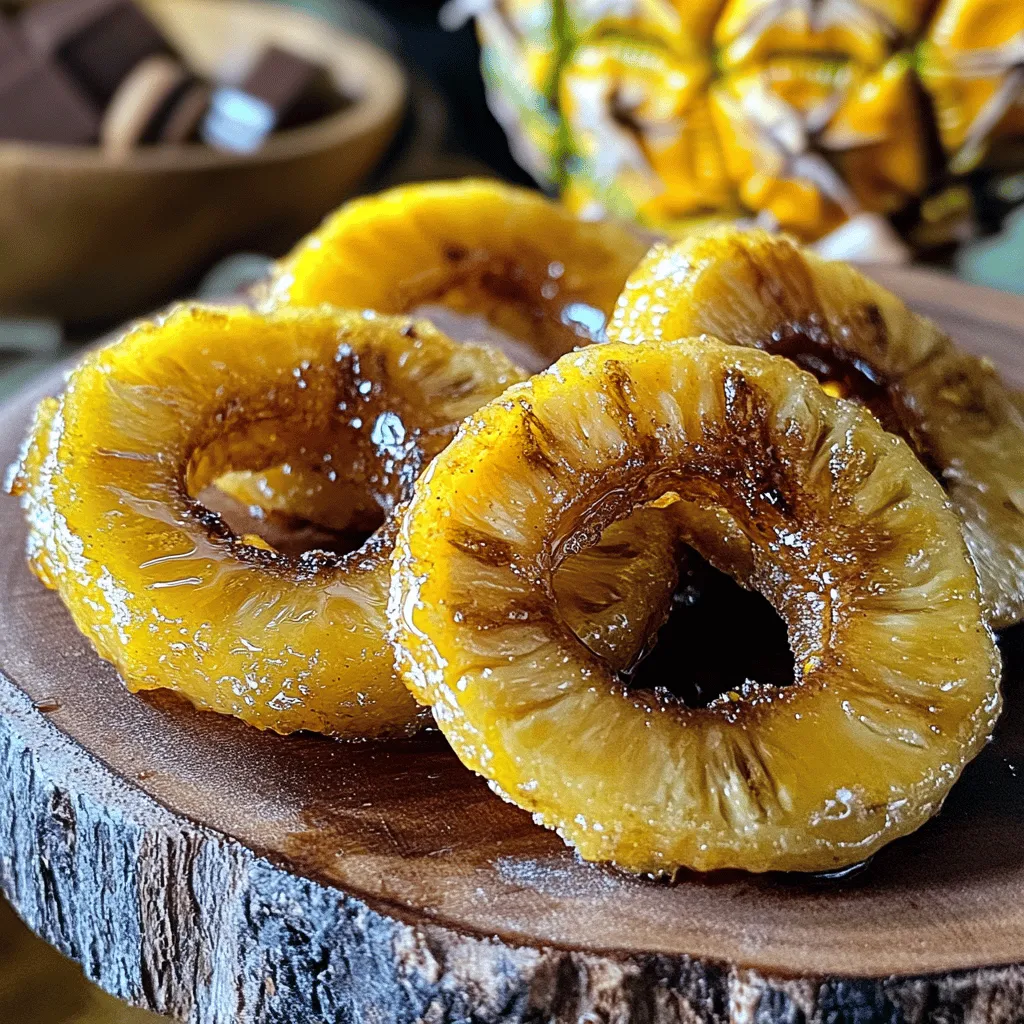 Frittierte Ananasringe köstliches tropisches Snack Rezept