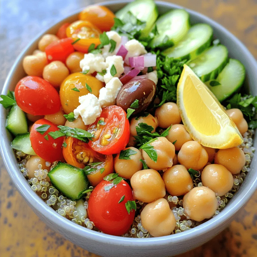 Mediterranean Chickpea Bowl Nährstoffreich und Köstlich