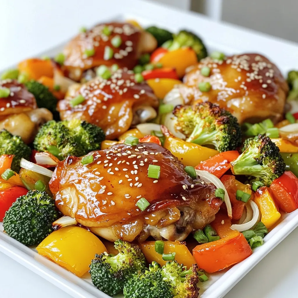 Blitzschnelles Sheet Pan Spicy Honey Garlic Chicken