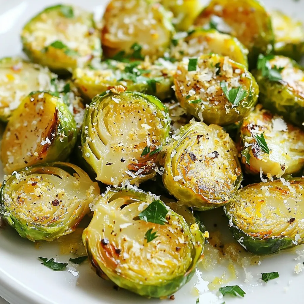 Lemon Garlic Roasted Brussels Sprouts Einfaches Rezept