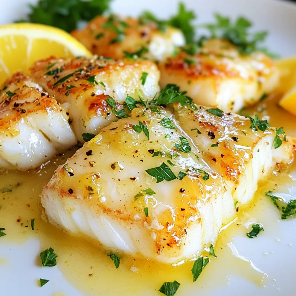 Zitronen-Knoblauch-Butter-Kabeljau Einfach und Köstlich