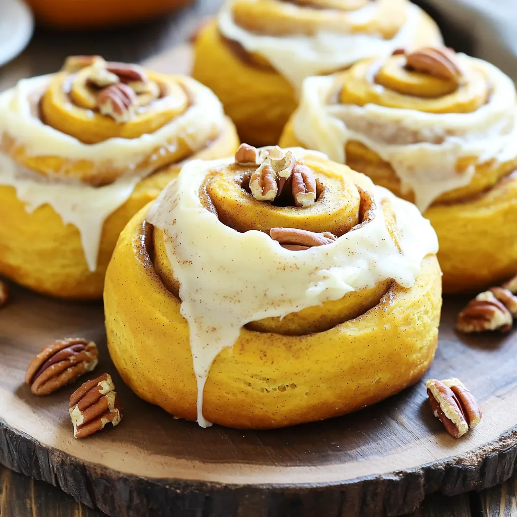 Kürbis Pecan Zimt Schnecken Einfach und Köstlich