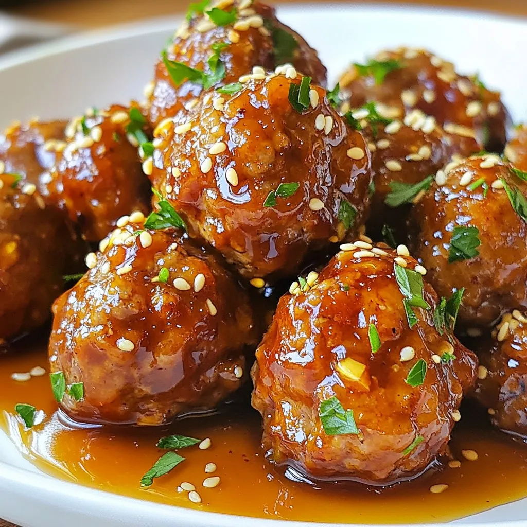 Honig-Knoblauch-Fleischbällchen Einfache und leckere Speise