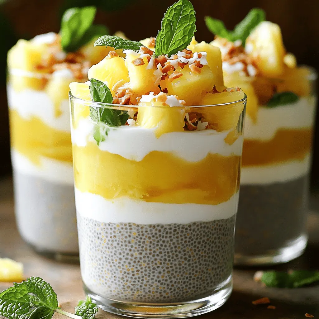 Pineapple Coconut Chia Pudding Einfaches und Gesundes Recipe