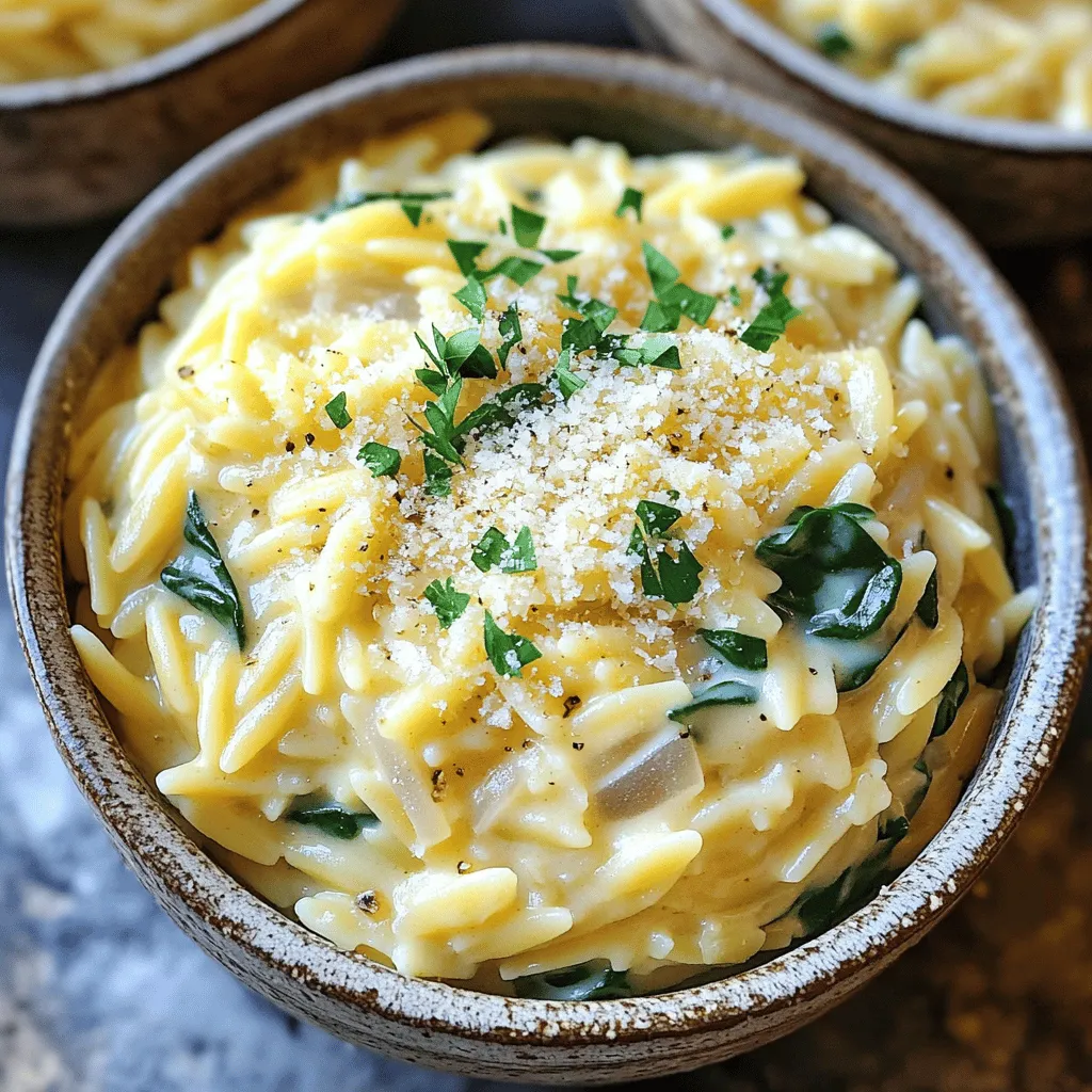 Einfaches One-Pot Creamy Garlic Parmesan Orzo Rezept