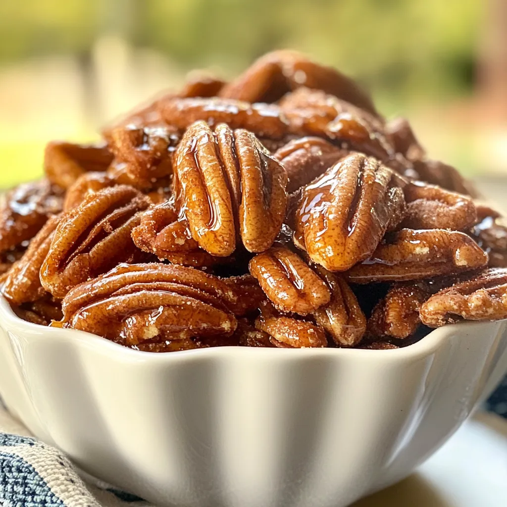 Maple Cinnamon Roasted Pecans Köstlicher Snack