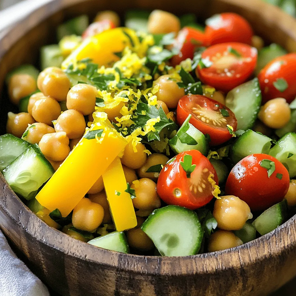 Leckeres Lemony Chickpea Salad für frische Ernährung