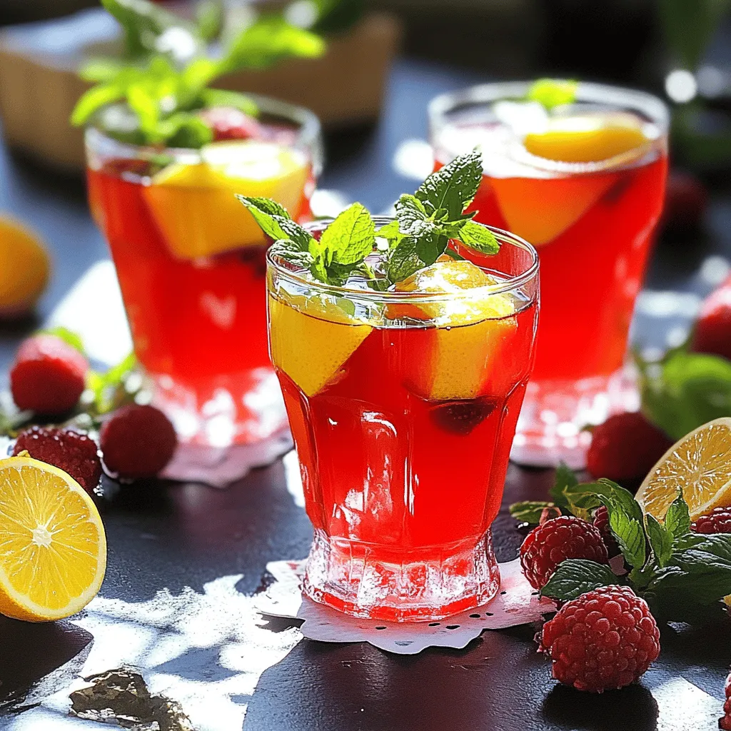 Um Erdbeer-Süßtee zuzubereiten, brauchst du einige frische Zutaten. Die Hauptzutaten sind Wasser, schwarzer Tee, Erdbeeren, Zucker, Zitronensaft und Eiswürfel. Für das Rezept für Erdbeer-Süßtee verwende 4 Tassen Wasser und 4 Teebeutel schwarzen Tee. Du benötigst auch 1 Tasse frische, geviertelte Erdbeeren und 1/2 Tasse Zucker. Frischer Zitronensaft gibt dem Tee eine tolle Note. Vergiss nicht die Eiswürfel und frische Minzblätter zur Dekoration.