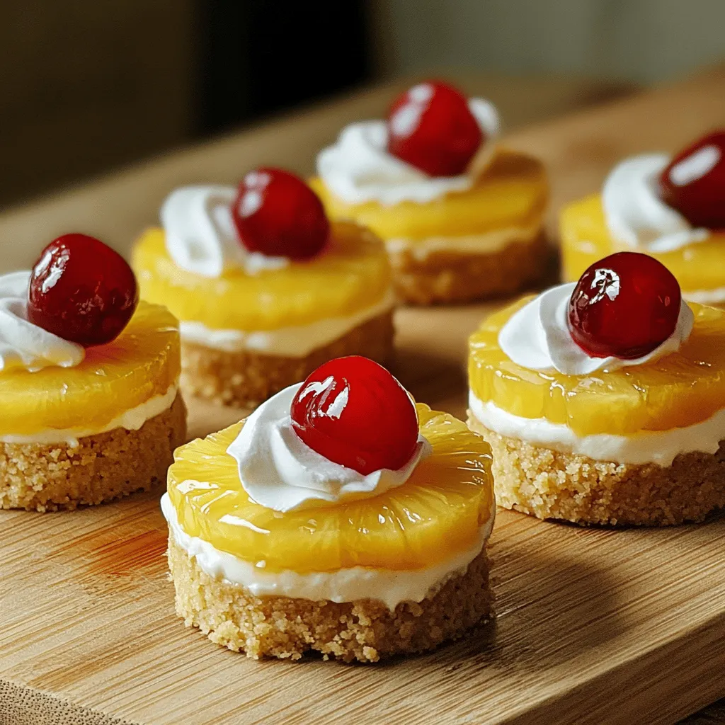 Mini Pineapple Upside-Down Cheesecakes Köstlicher Genuss