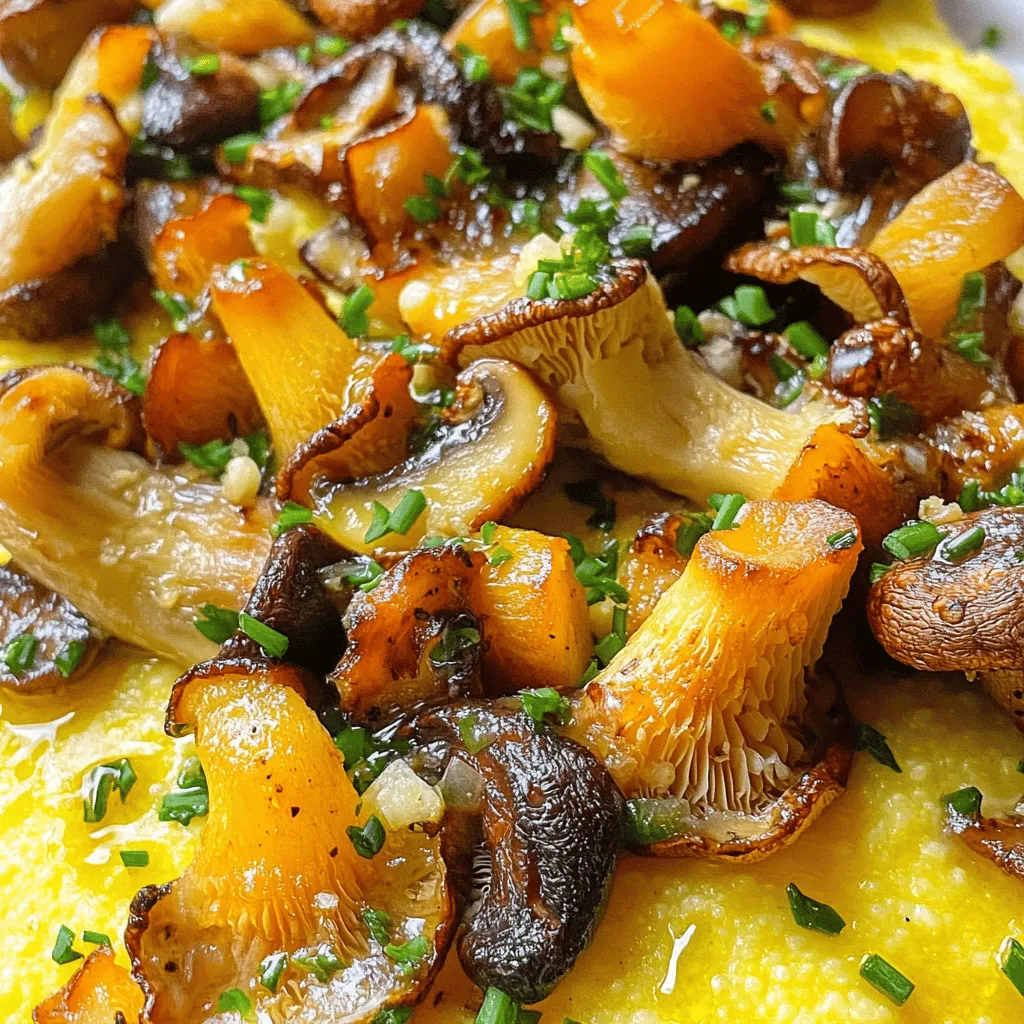 Vegan Polenta mit gerösteten Pilzen köstlich zubereiten