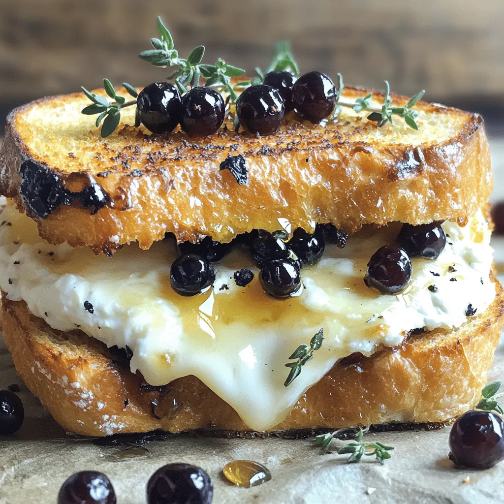 Blackberry &#038; Goat Cheese Grilled Cheese Rezept lecker