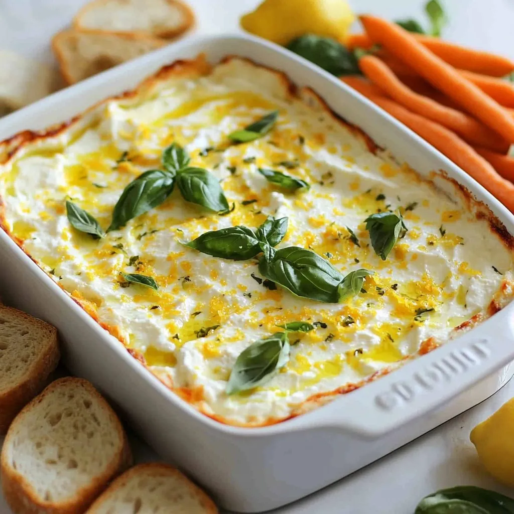 Baked Lemon Ricotta Dip Einfacher Genuss für alle
