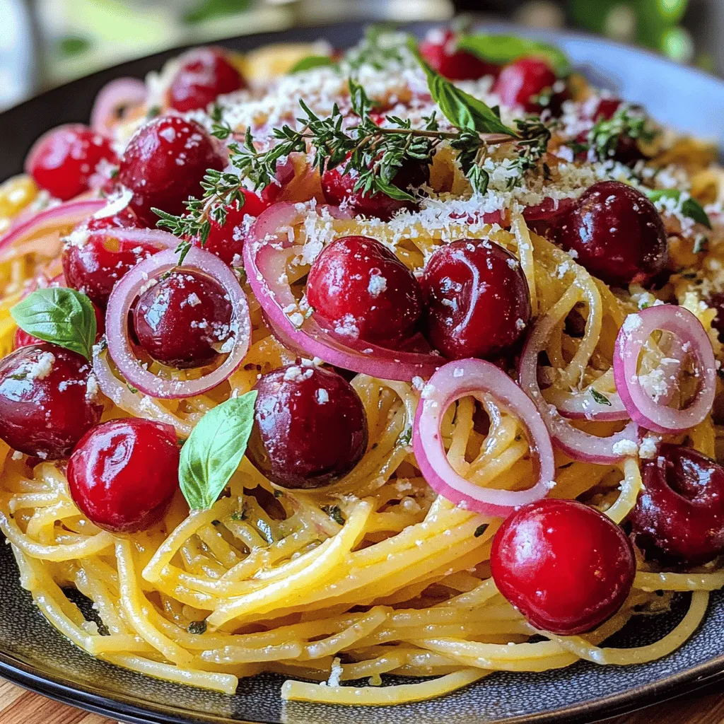 Sommerliche Kirschspaghetti Langanhaltender Genuss