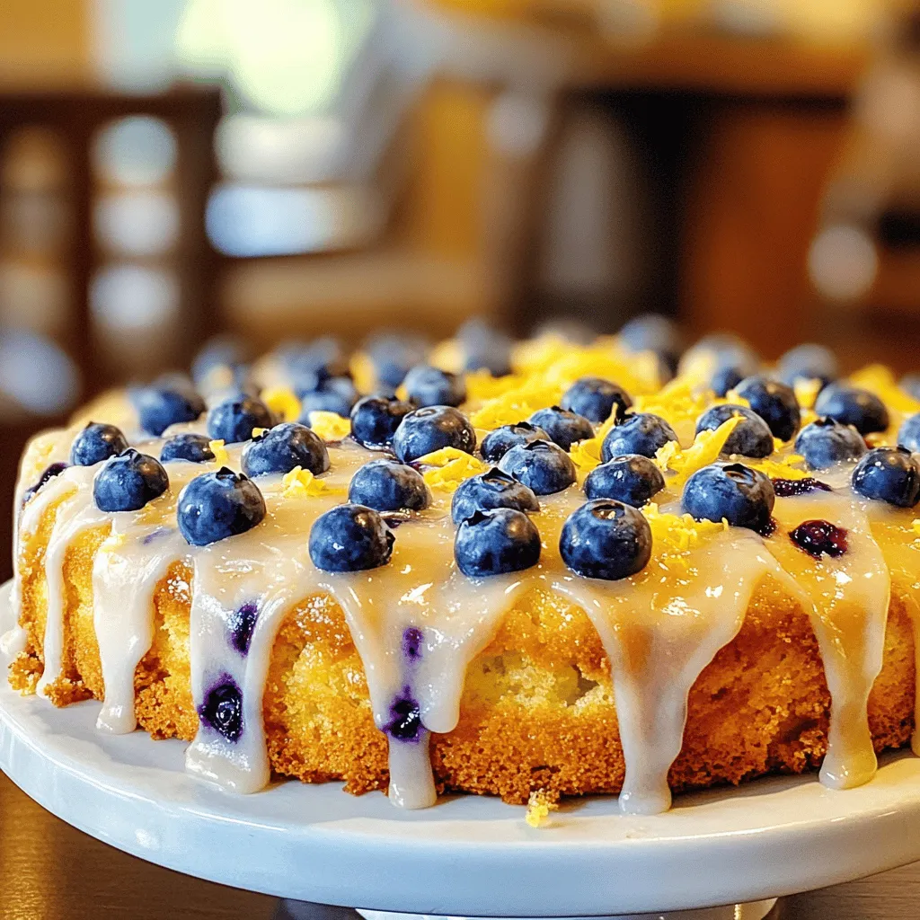 Blaubeer-Zitronen-Kaffee-Kuchen Leckere Backerei