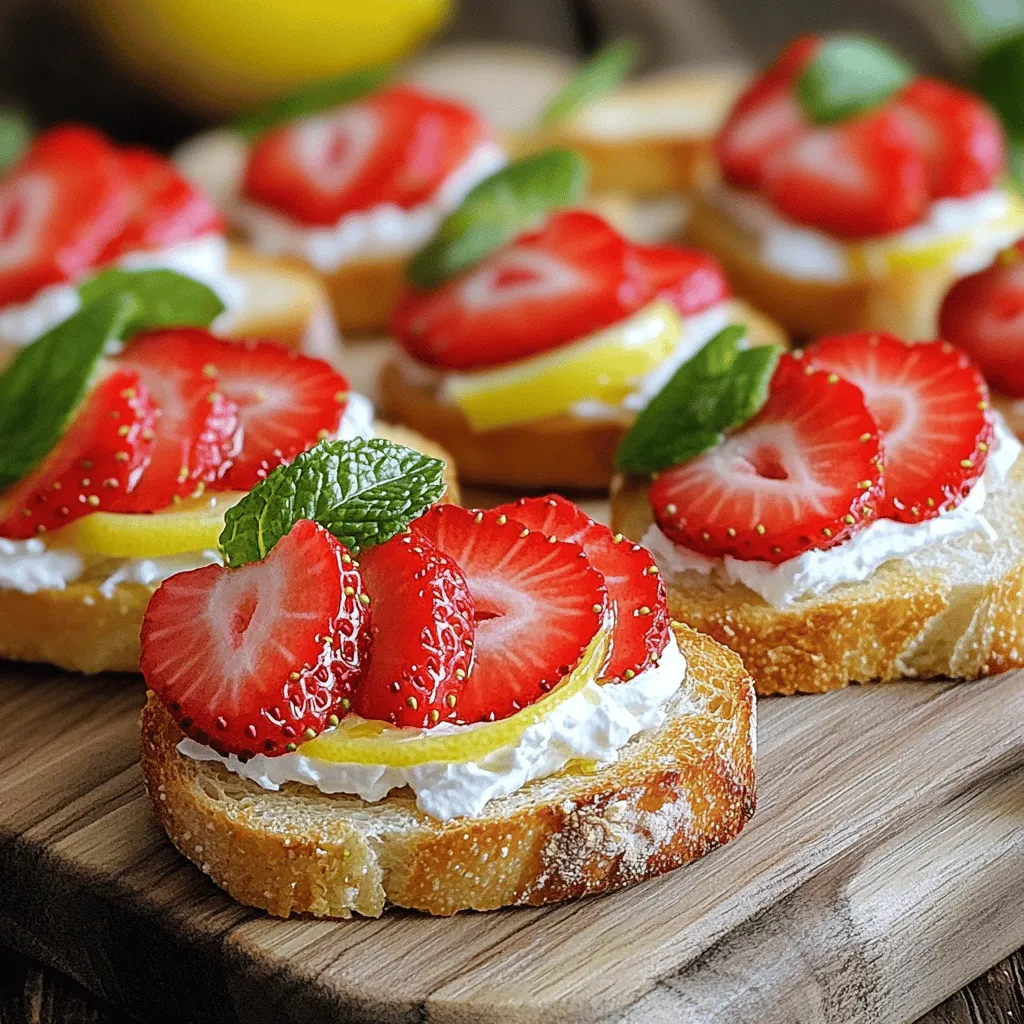 Einfache Erdbeer-Crostini Frisch und Lecker Rezept