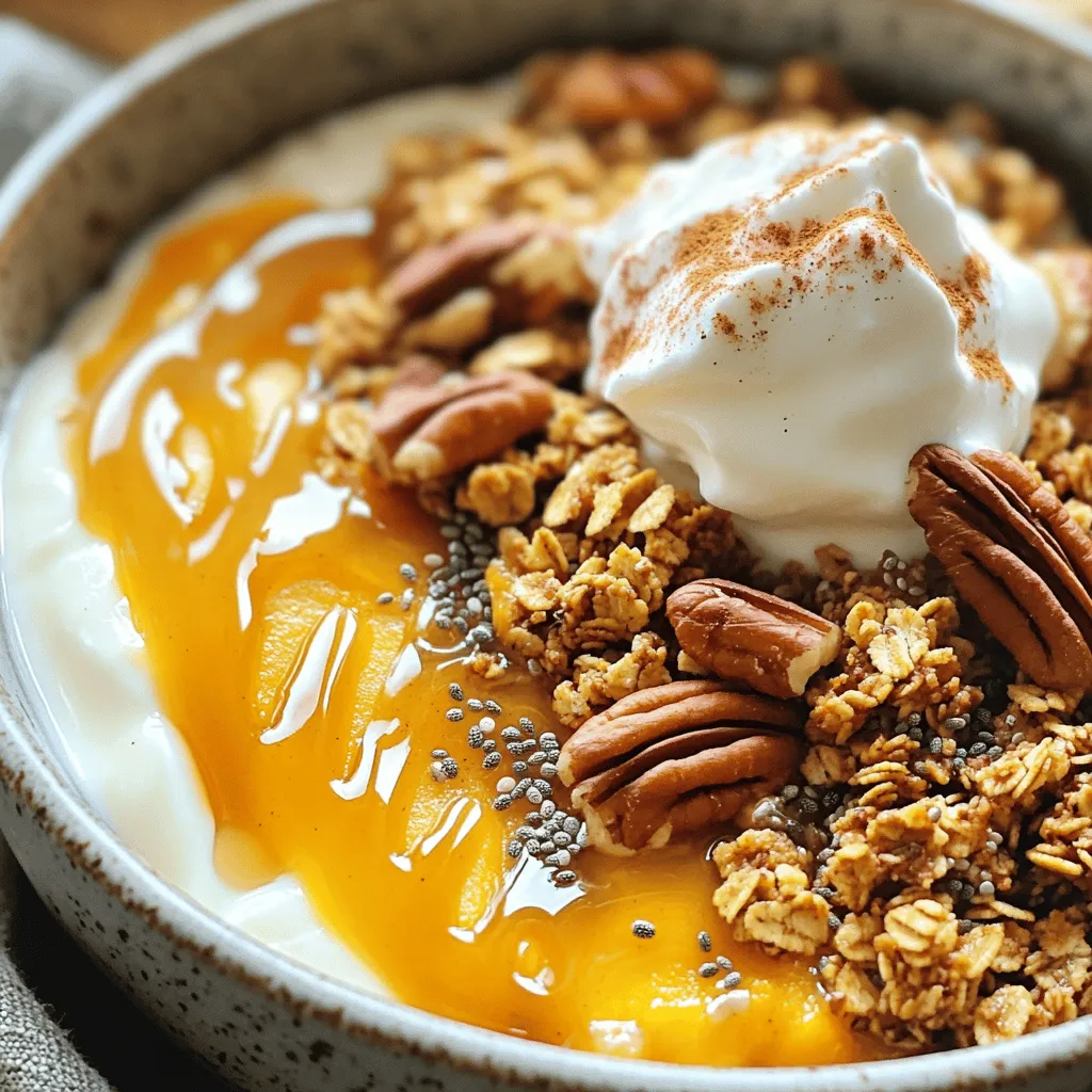 Kürbispie Joghurt Schüssel Einfaches und Leckeres Rezept