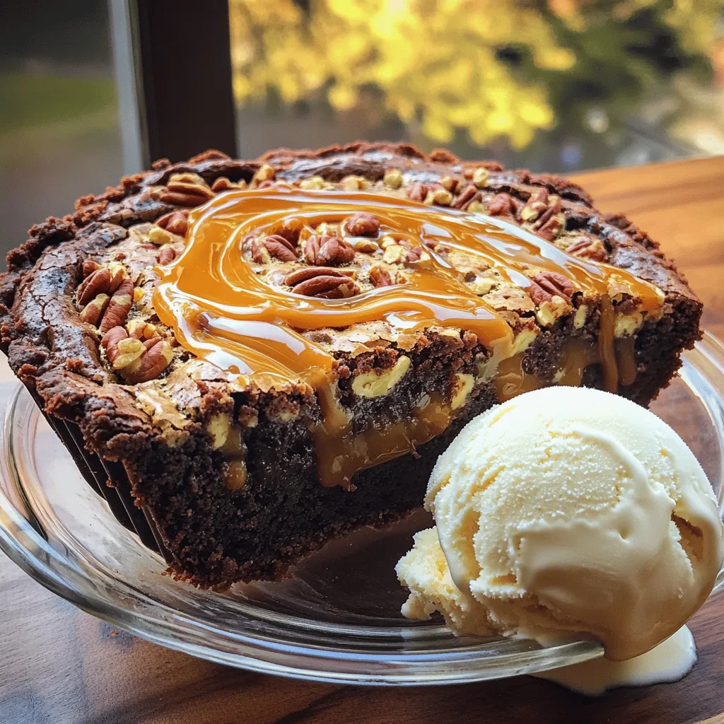 Karamell-Pekan-Brownie-Torte Einfach und Lecker