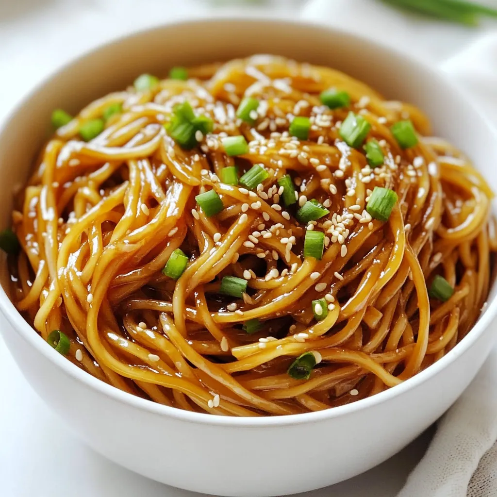 Spicy Garlic Sesame Noodles Schnelle und scharfe Mahlzeit