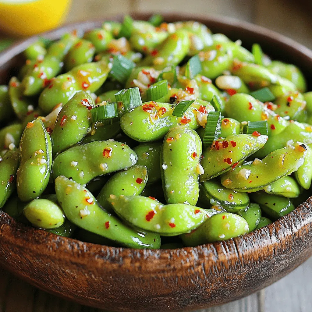 Scharfe Knoblauch-Edamame Einfaches Rezept genießen