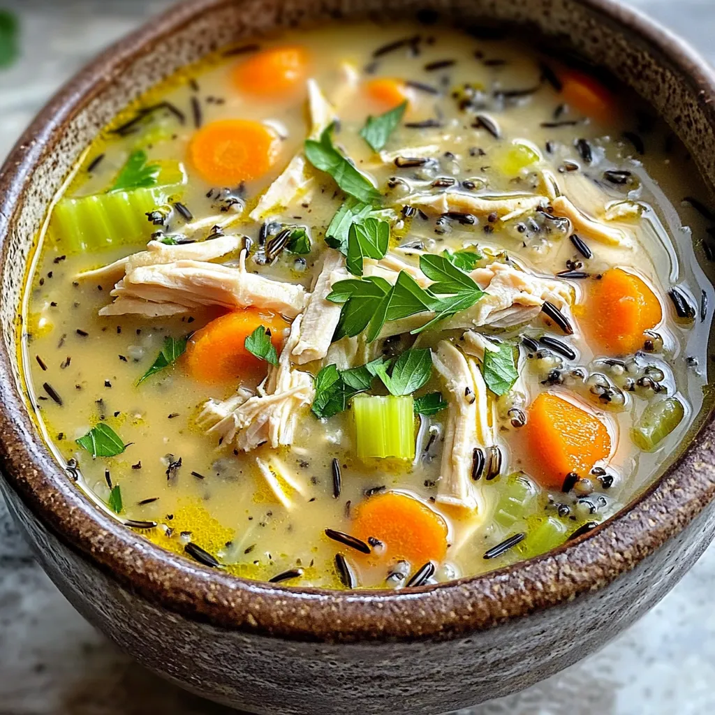 Slow Cooker Chicken and Wild Rice Soup Herzhaft und Einfach