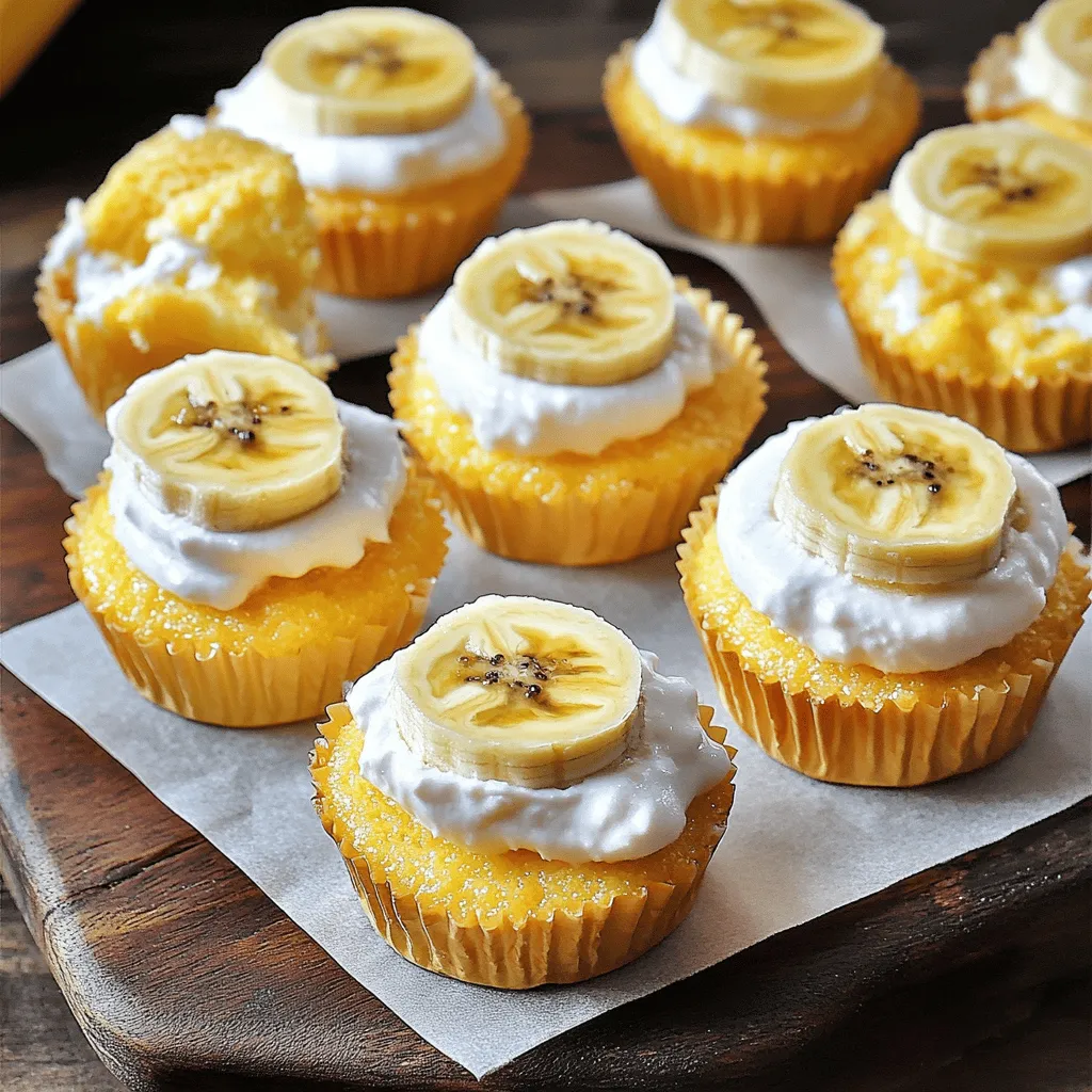 Mini-Bananen-Pudding-Cheesecakes sind kleine, süße Leckerbissen. Sie vereinen den Geschmack von Bananenpudding und Cheesecake. Jedes Stück ist cremig und köstlich. Diese Mini-Desserts sind perfekt für Partys oder einfach als Snack.