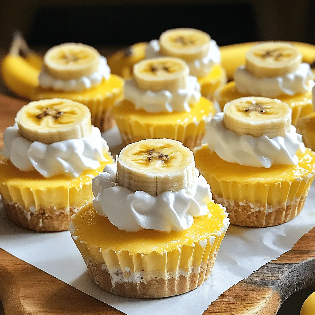 Köstliches Rezept für unwiderstehliche Mini-Bananen-Cheesecakes