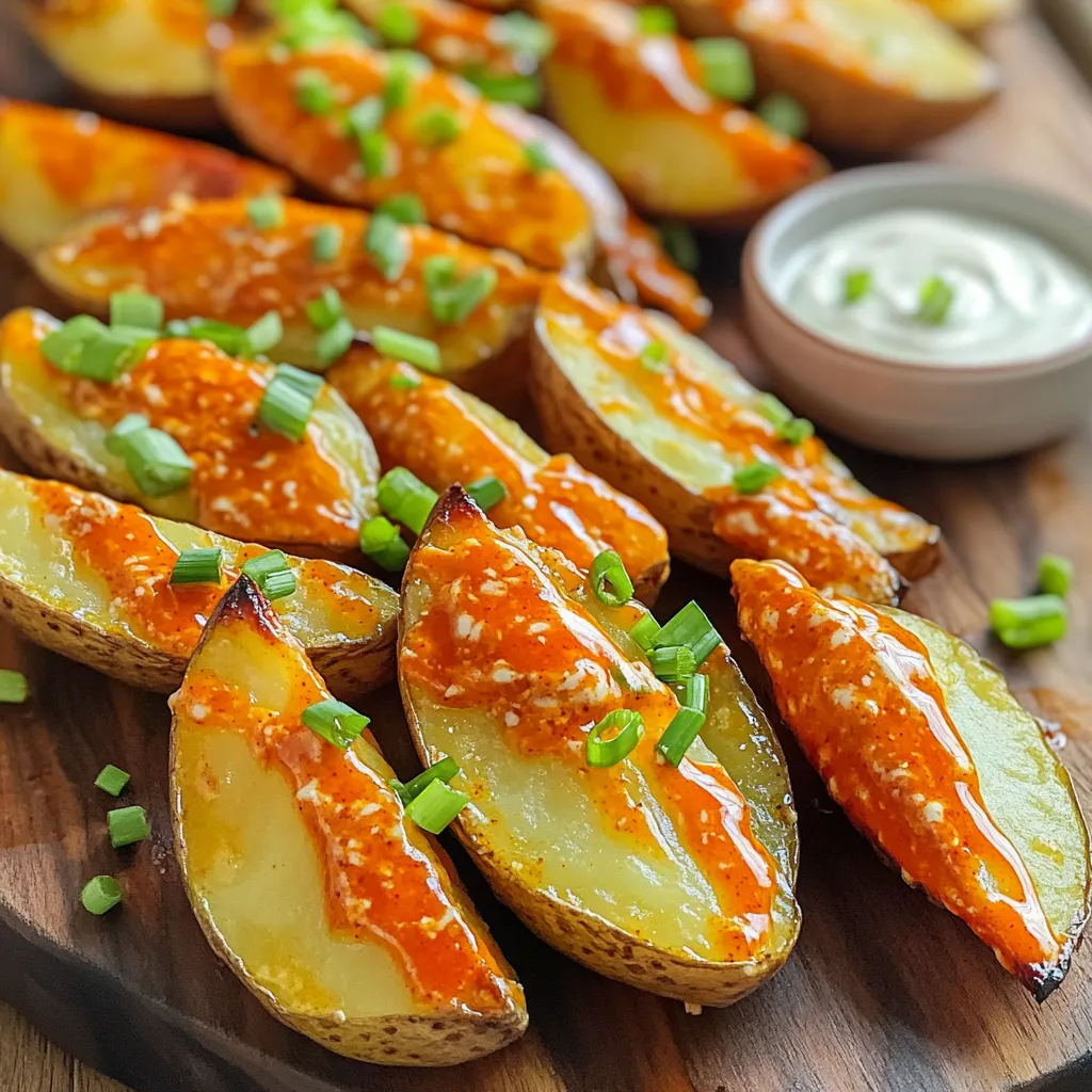 Air Fryer Crispy Buffalo Potato Wedges Rezept