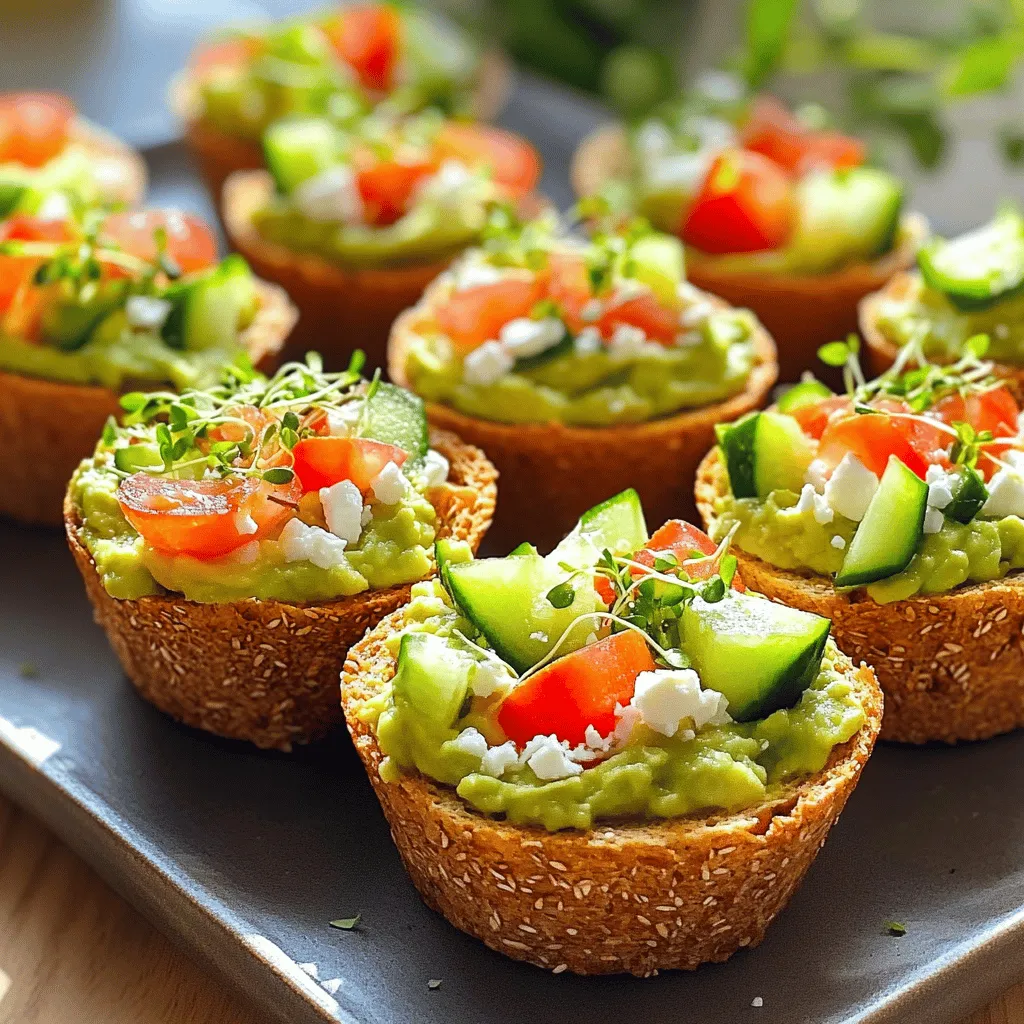 Sunshine Avocado Toast Cups Frisch und Lecker