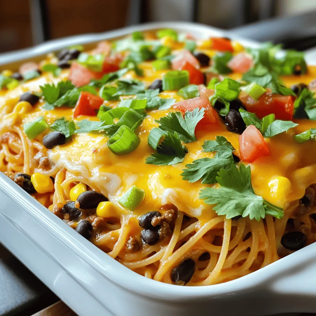 Taco Spaghetti Casserole Einfaches und köstliches Gericht